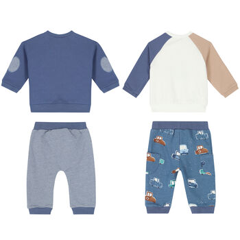 Baby Boys White & Blue Tracksuits ( 2-Pack )