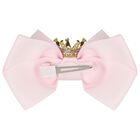 Girls Pink Bow Hairclip, 1, hi-res