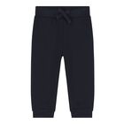 Baby Boys Navy Blue Logo Trouser Set, 2, hi-res