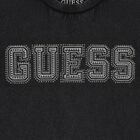 تيشيرت بنات مزين بالشعار باللون الأسود , 1, hi-res