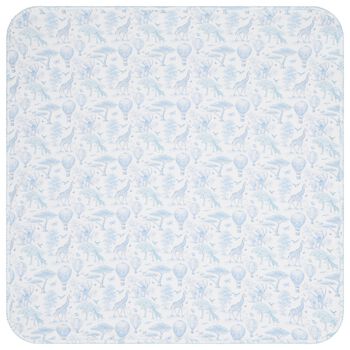 My Little Pie Baby Boys White & Blue Africa Blanket, 1 Baby Boys White & Blue Africa Blanket