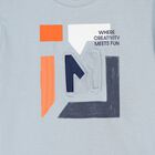 تي شيرت أزرق منقوش للأولاد, 1, hi-res