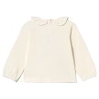 Younger Girls Ivory Squirrel Long Sleeve Top, 1, hi-res