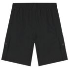 Boys Black Shorts, 1, hi-res