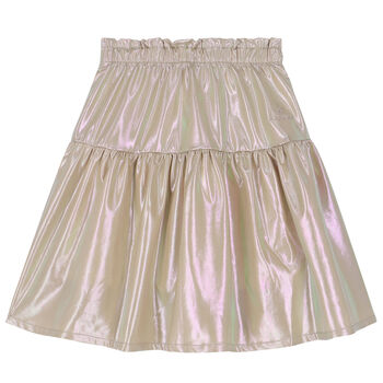 Girls Gold Logo Skirt