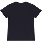 Boys Navy Blue Logo T-Shirt, 1, hi-res