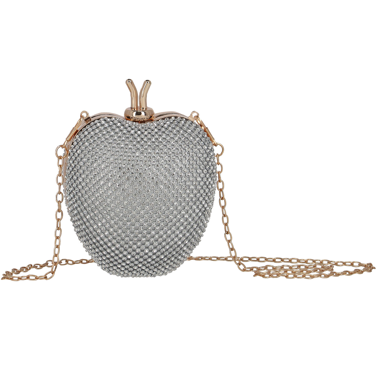 Girls Silver & Gold Embellished Satin Bag, 2, hi-res image number null