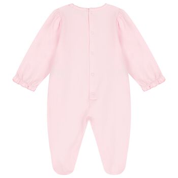 Baby Girls Pink Heart Babygrow