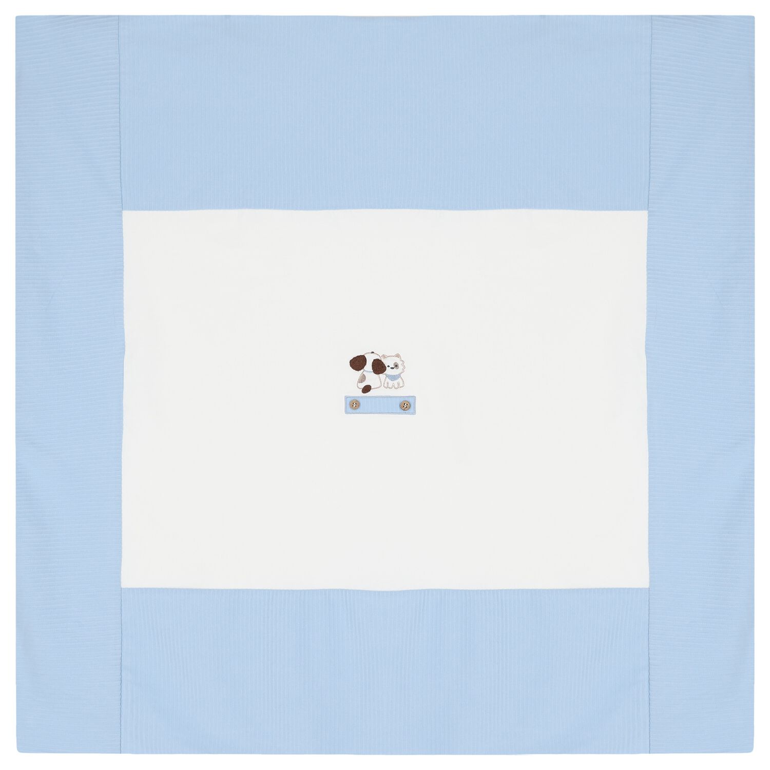 Baby Boys White & Blue Blanket, 2, hi-res