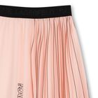 Girls Pink & Black Logo Pleated Skirt, 1, hi-res