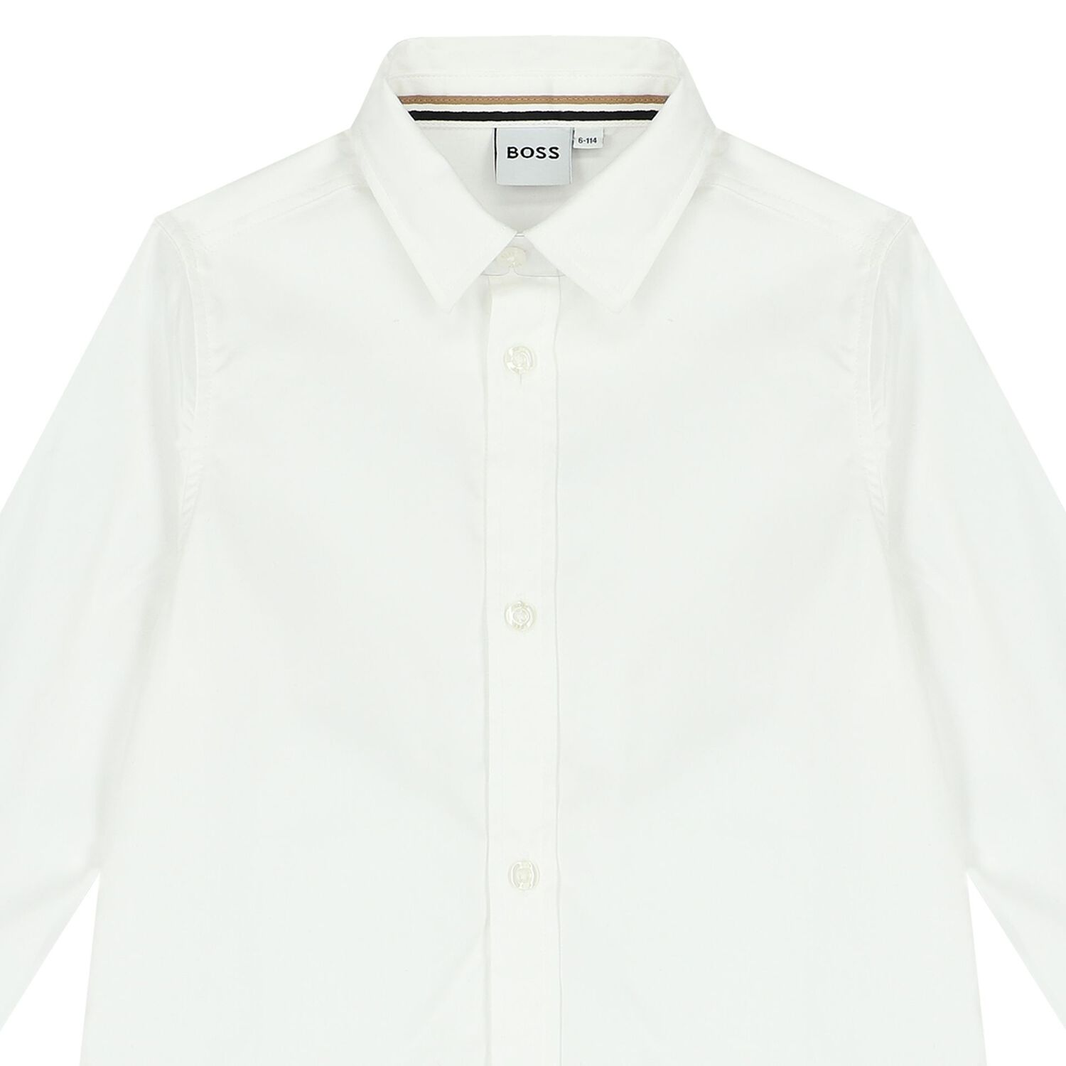 Boys White Logo Shirt, 1, hi-res image number null