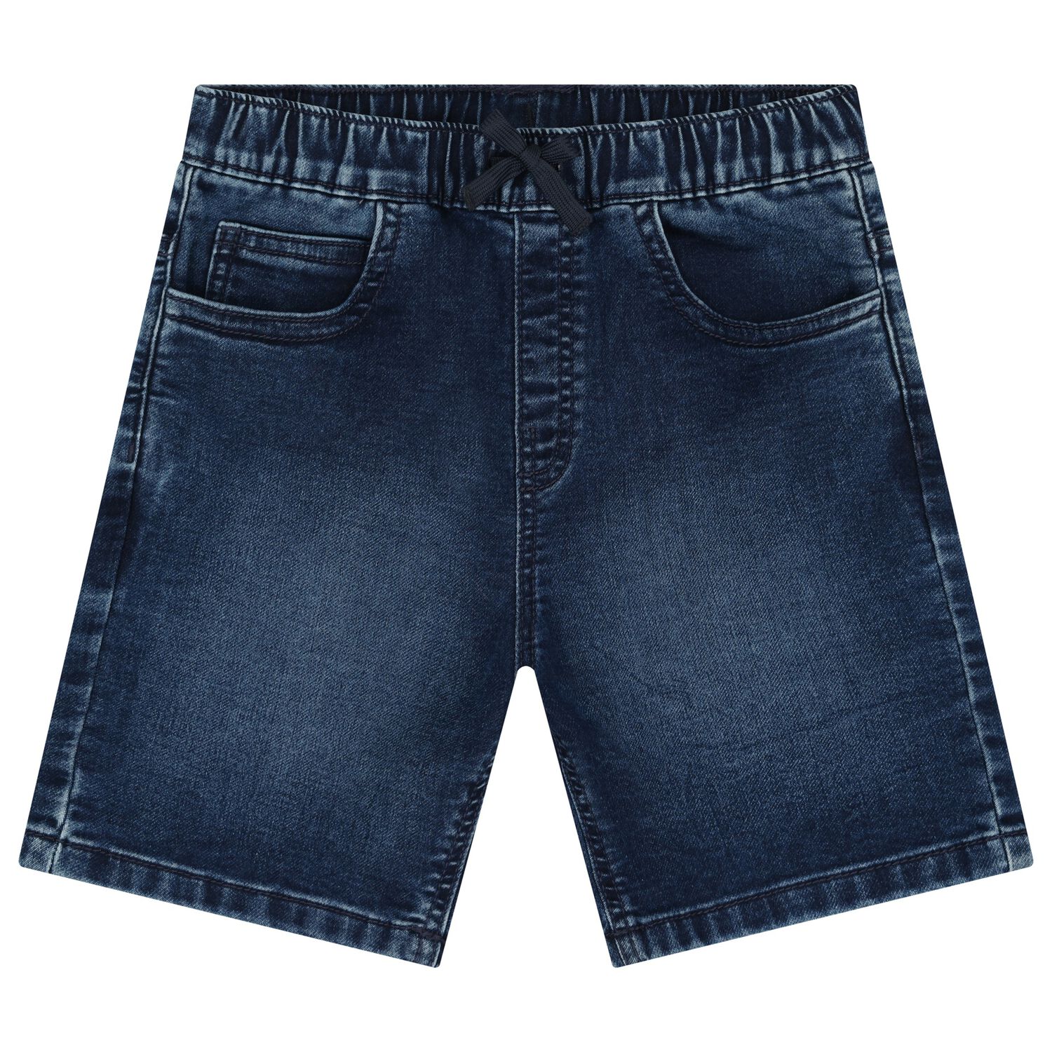 Boys Blue Denim Shorts, 1, hi-res
