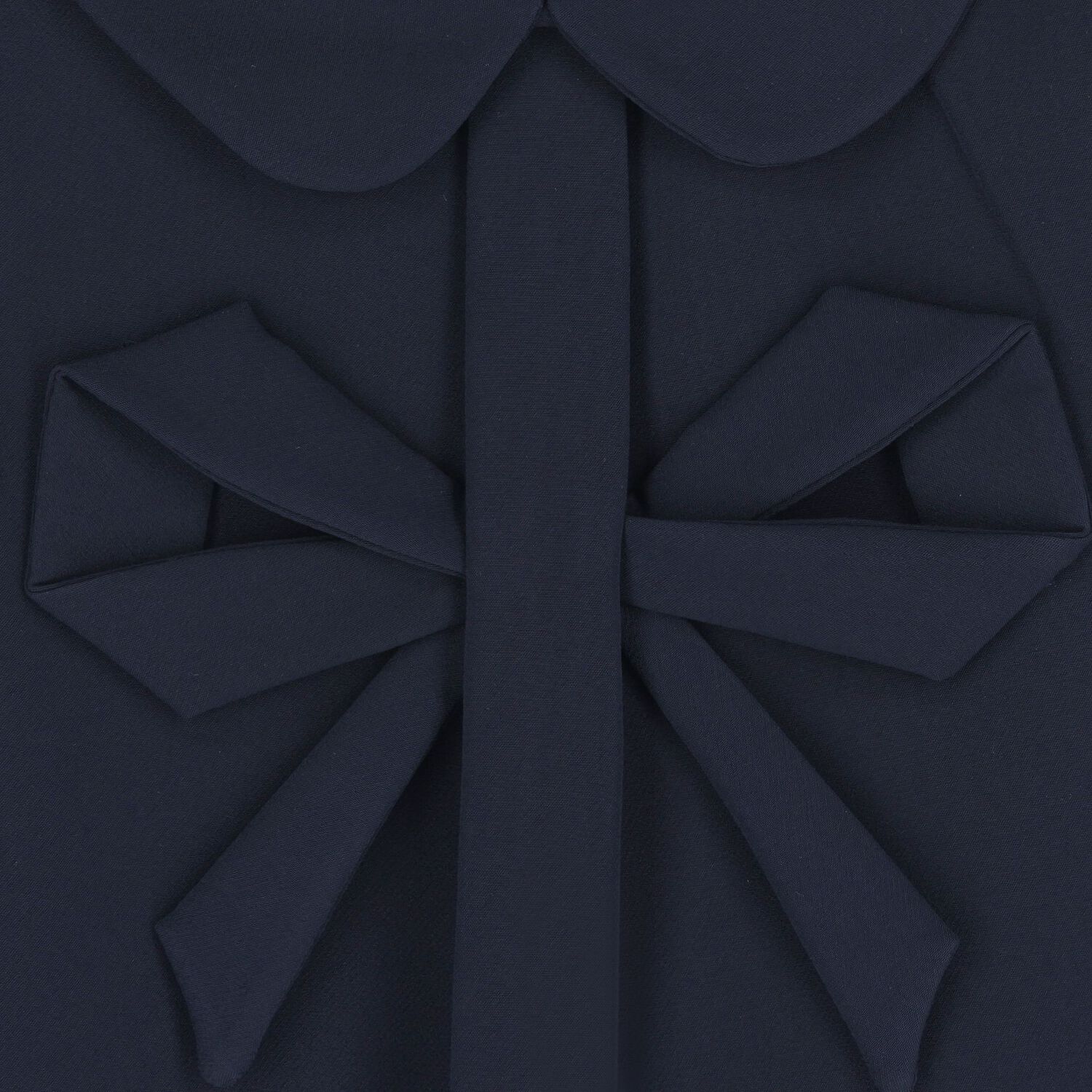 Girls Navy Blue Bow Dress, 1, hi-res