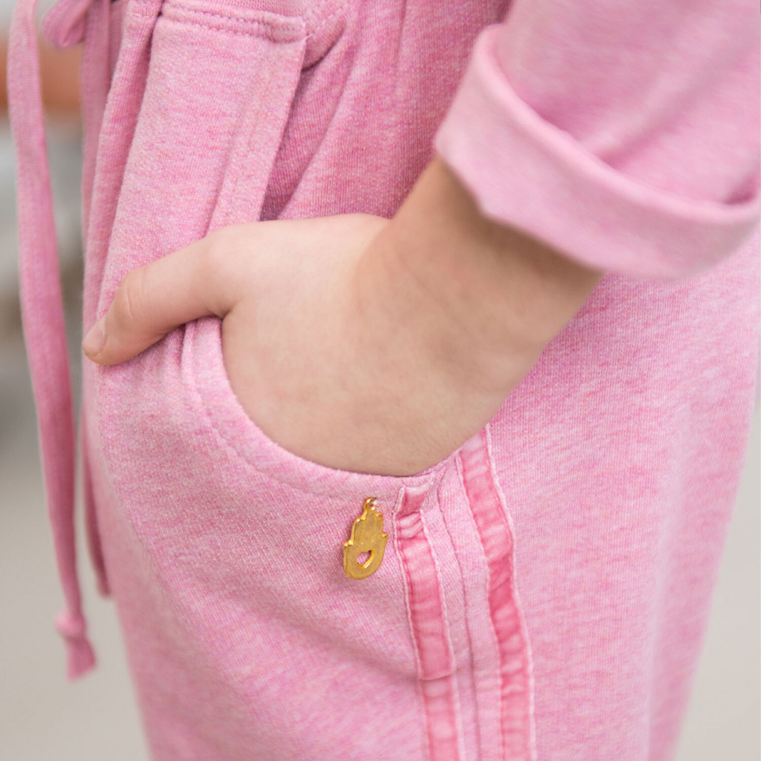 Girls Pink Jersey Joggers, 1, hi-res image number null