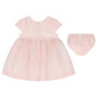 Baby Girls Pink Bow Dress Set, 1, hi-res