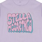 توب بنات بأكمام بالشعار باللون الليلاك, 1, hi-res