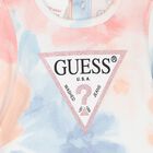 Baby Girls Pink & Blue Tie Dye Flower Print Babygrow, 2, hi-res