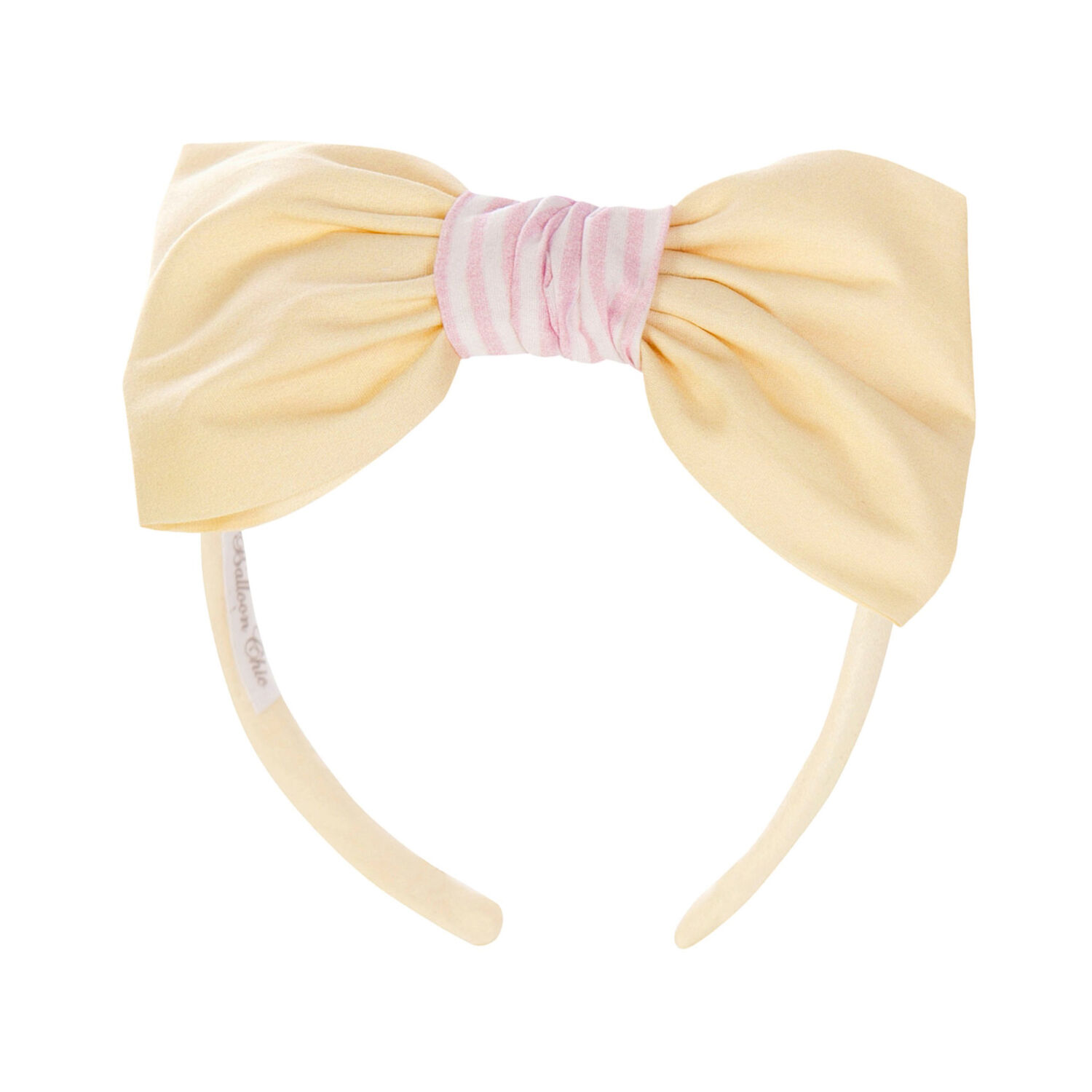 Girls Yellow Bow Headband, 1, hi-res