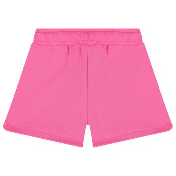 Girls Pink Teddy Bear Logo Shorts