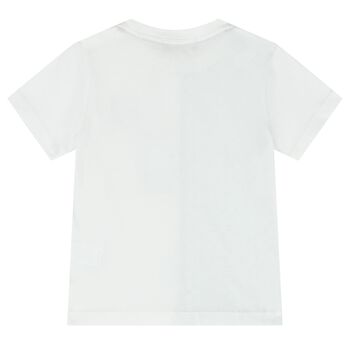 Younger Boys Blue & White Logo T-Shirt