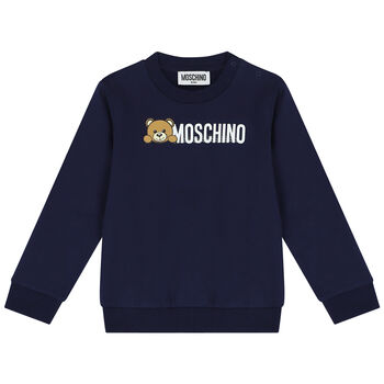 Navy Blue Teddy Bear Logo Sweatshirt