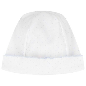 Baby Boys White & Blue Bunny Hat