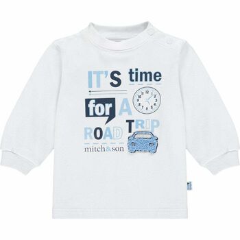 Baby Boys White Long Sleeve Top