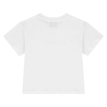 Younger Girls White Logo T-Shirt