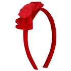 Girls Red Bow Headband, 1, hi-res