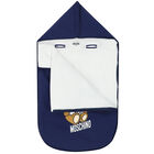 Navy Blue Teddy Bear Logo Baby Nest, 1, hi-res