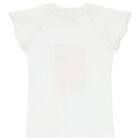 Girls White Logo T-Shirt, 1, hi-res