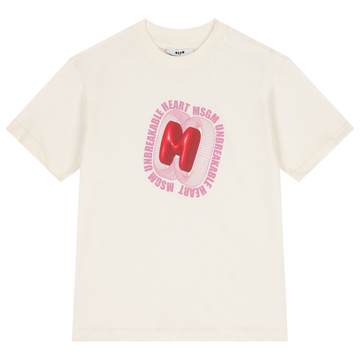 Girls Ivory Logo T-Shirt, 2, hi-res