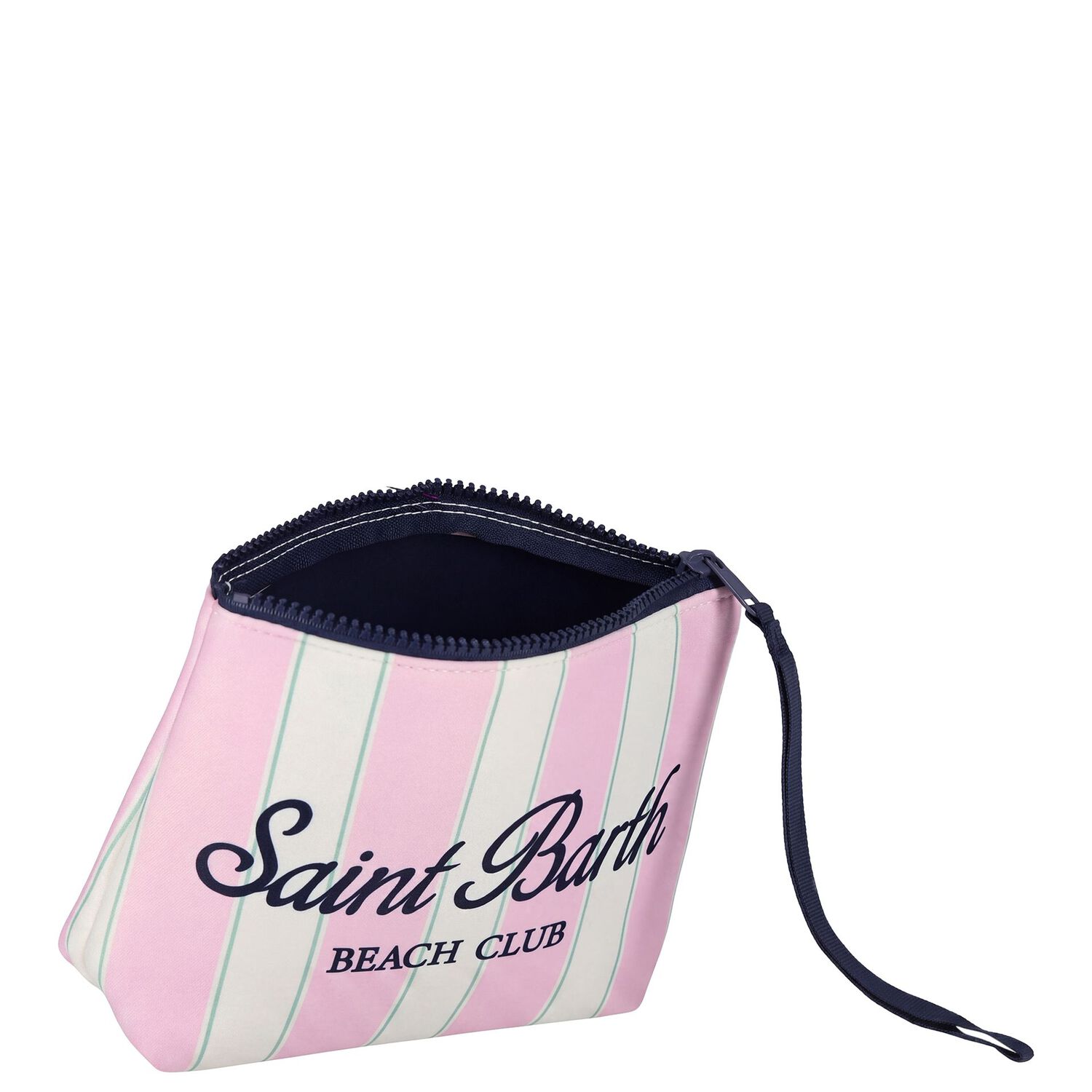 Girls Ivory & Pink Striped Aline Logo Pouch ( 15cm ), 1, hi-res