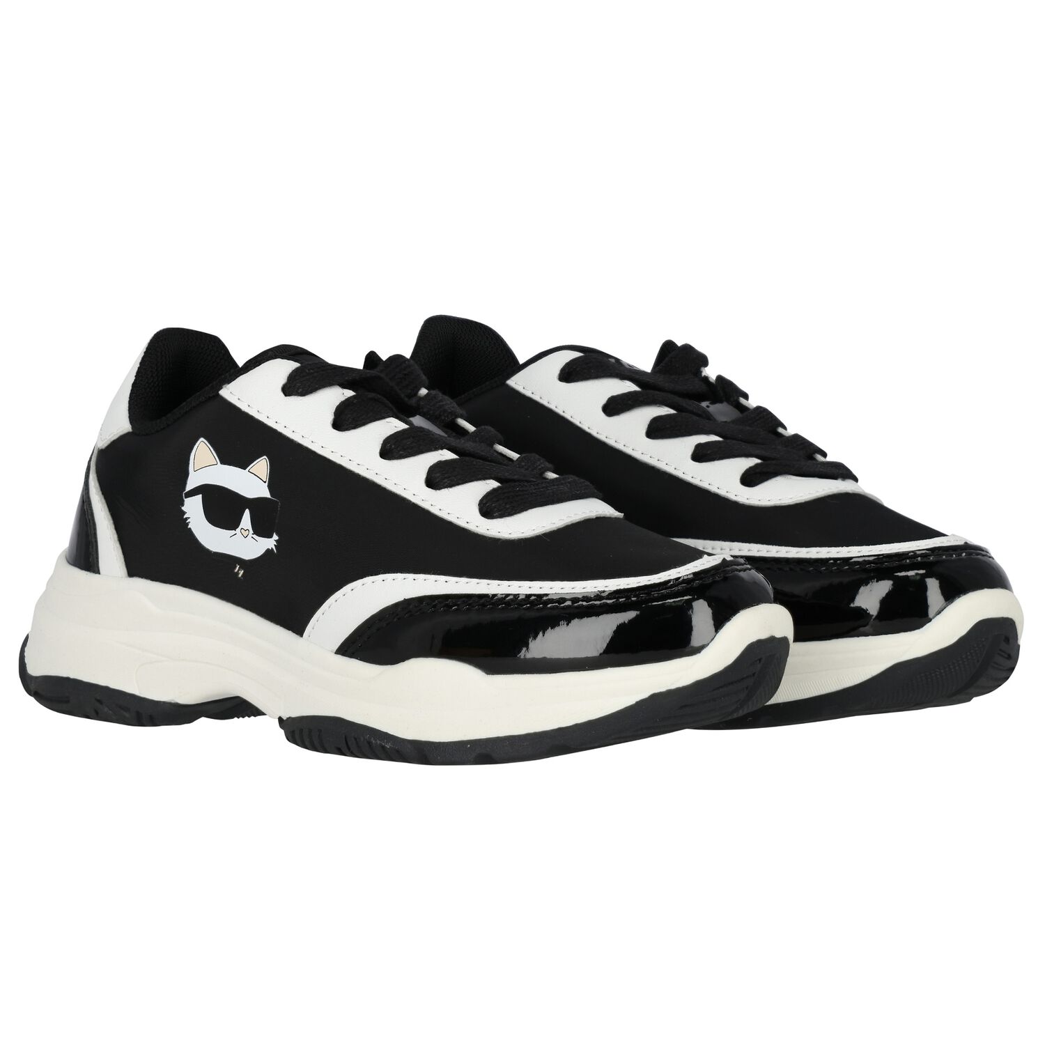 Girls Black Choupette Trainers, 1, hi-res image number null