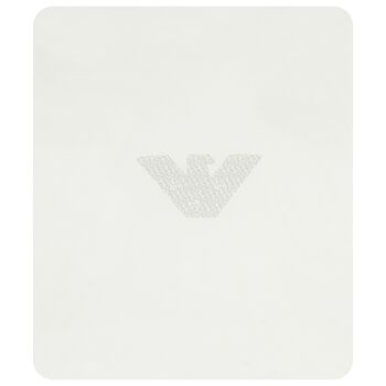 بطانية أطفال بشعار باللونين العاجي والبيج