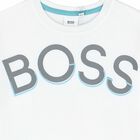 Boys White Logo T-Shirt, 1, hi-res
