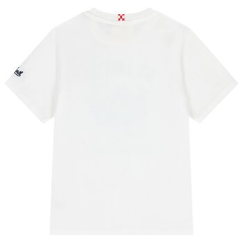 تيشيرت بوس بشعار الاخطبوط باللون الابيض 