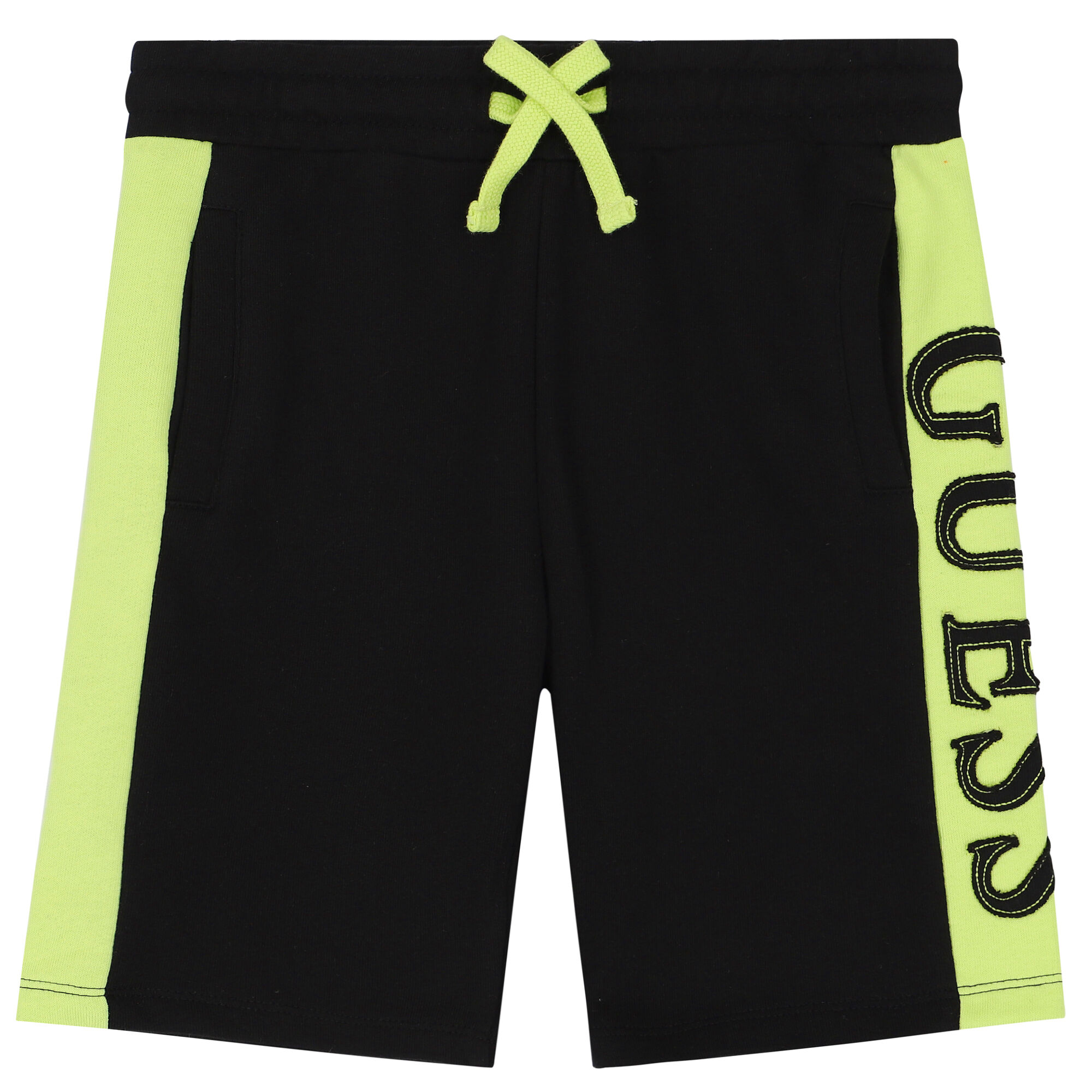 Guess Boys Black Green Logo Shorts Junior Couture UAE