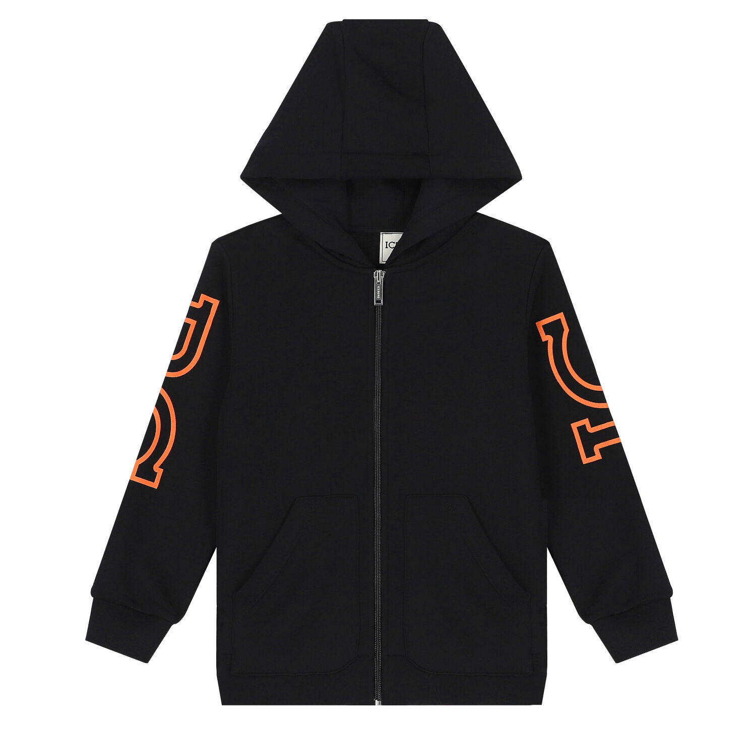 Boys Black Logo Zip Up Top, 1, hi-res image number null