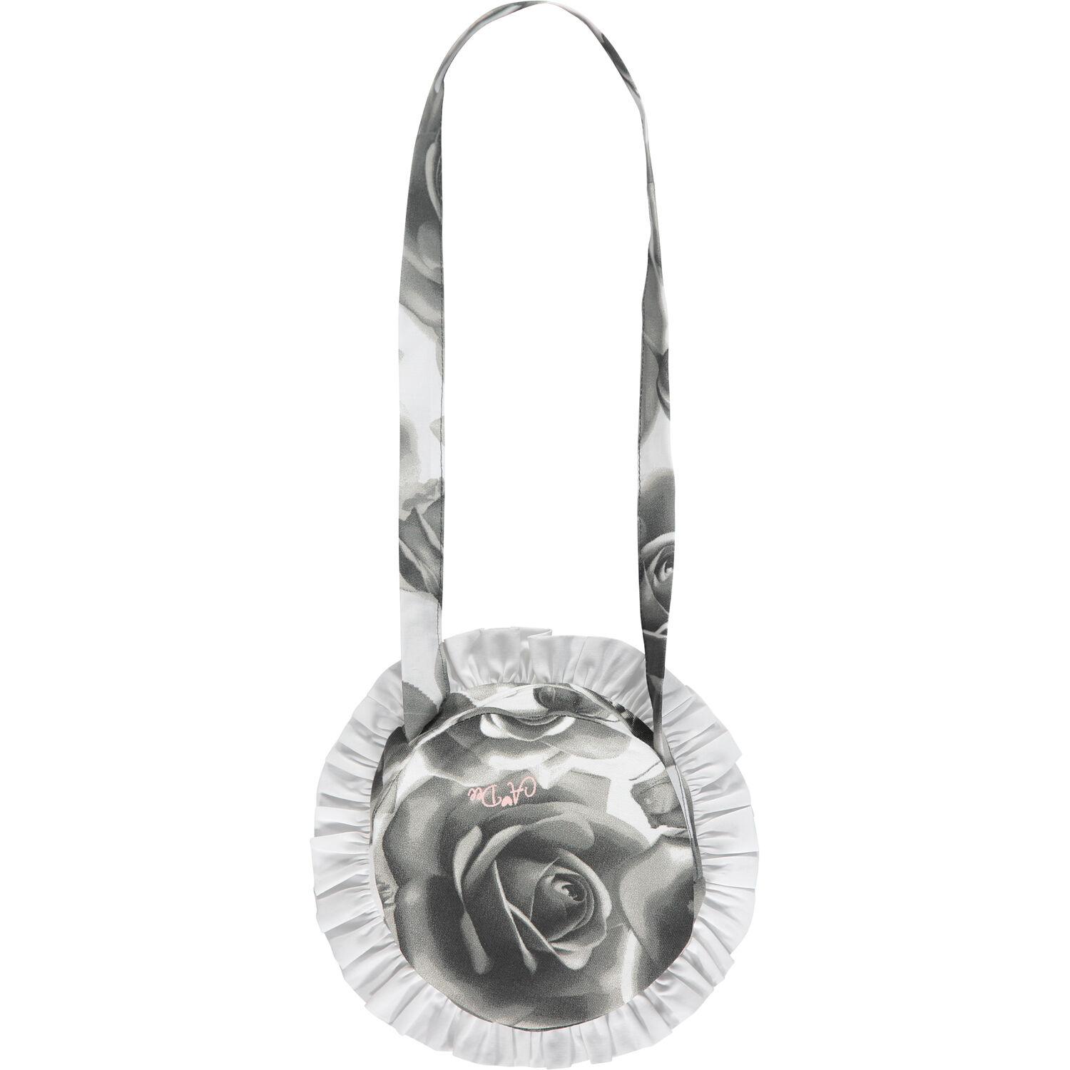 Girls Grey & White Rose Bag, 1, hi-res image number null