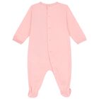 Baby Girls Pink Teddy Bear Logo Babygrow Gift Set, 2, hi-res