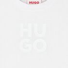 تيشيرت قطن أولاد بالشعار باللون الأبيض, 1, hi-res