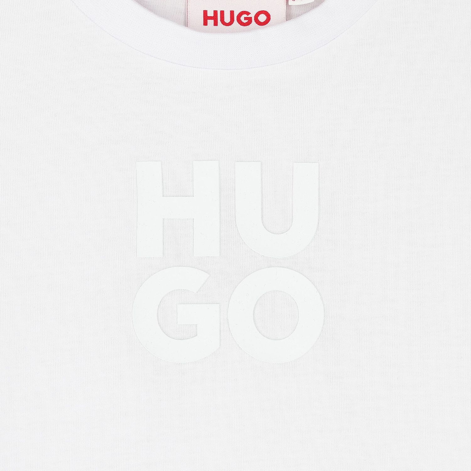 تيشيرت قطن أولاد بالشعار باللون الأبيض, 1, hi-res