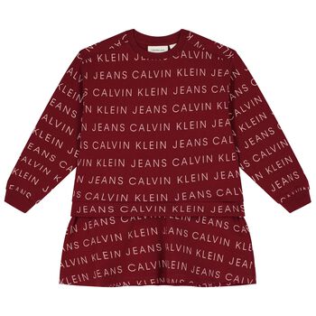 Girls Red Logo Dress
