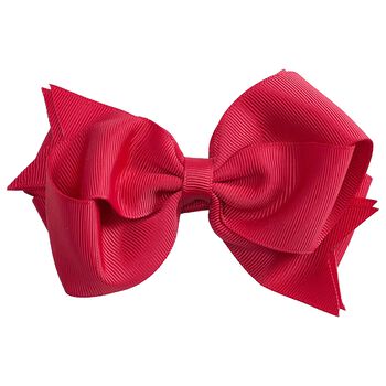 Abel & Lula Girls Red Bow Hairclip, 2 Girls Red Bow Hairclip