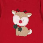 Baby Girls Red Reindeer Romper Set, 1, hi-res
