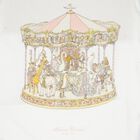 ملاءة سرير كاروسيل للبنات الصغار باللون الأبيض والوردي, 2, hi-res