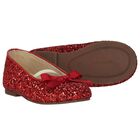 Girls Red Ballerina Shoes, 1, hi-res