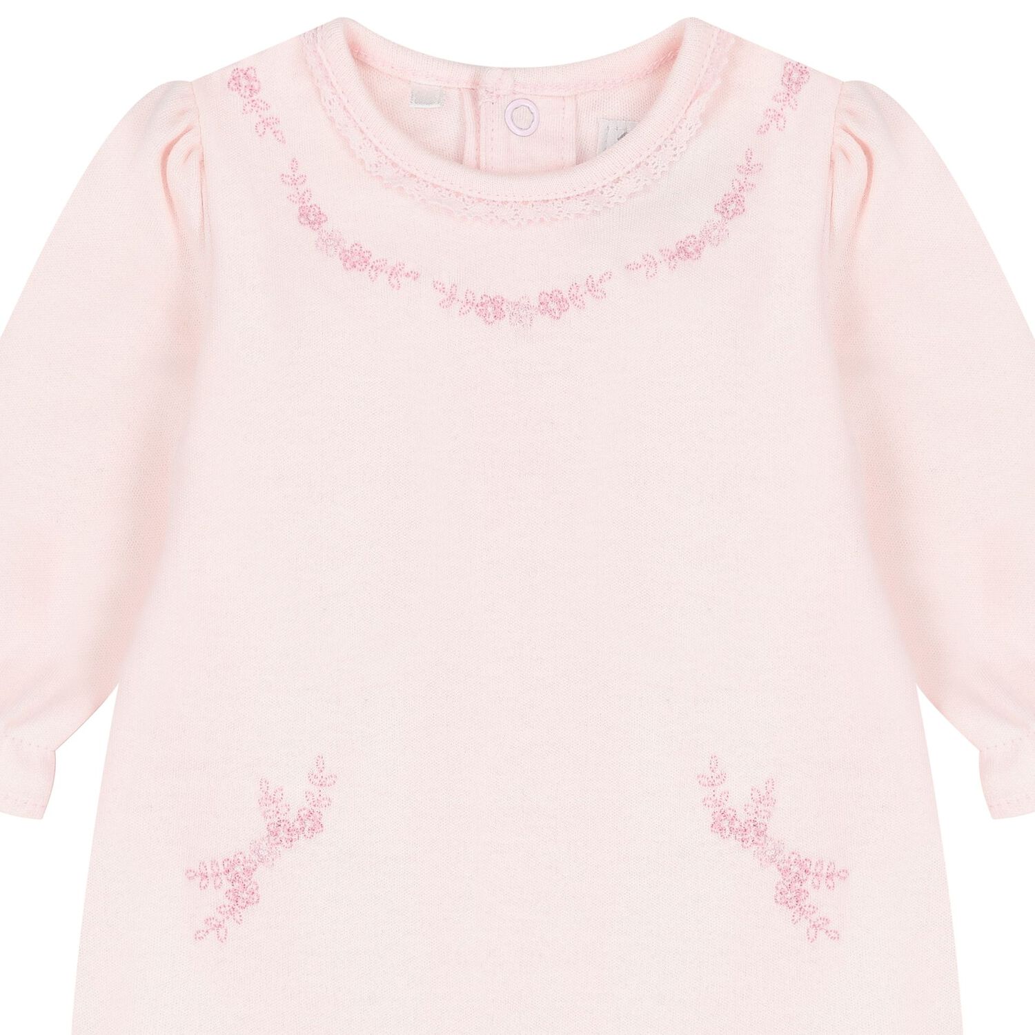 Baby Girls Pink Floral Babygrow Set, 1, hi-res