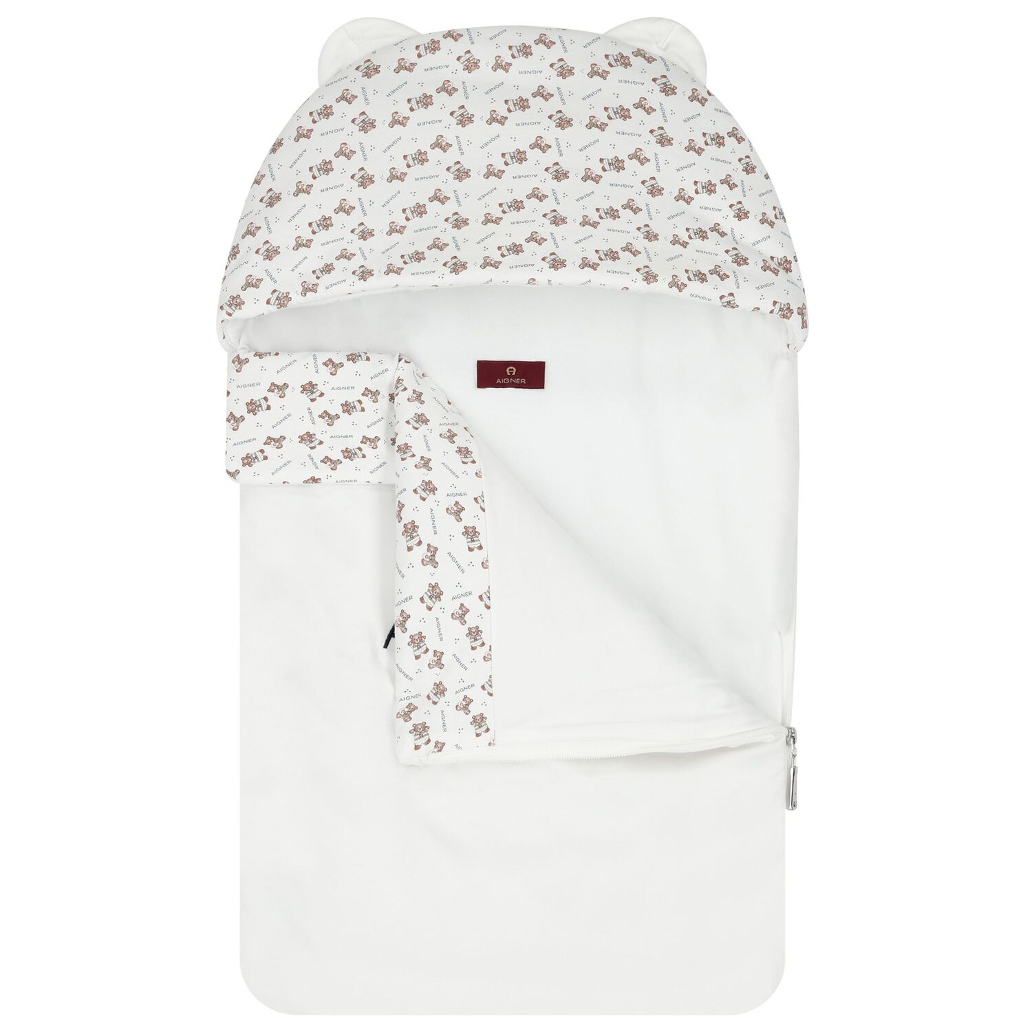 White Teddy Bear Logo Baby Nest, 3, hi-res